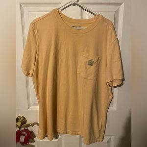 Carhartt womens peach yellow 1x 16w-18w work tee shirt short sleeve